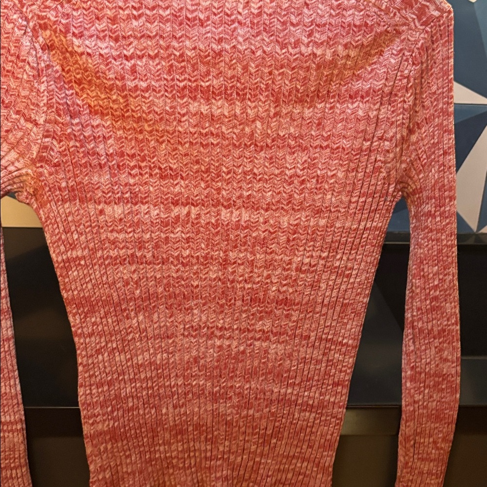 Vince Ribbed Red Knit Top - Picture 3 of 3